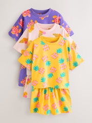 Yellow/Pink Pyjamas 3 Pack (3-16yrs) - Image 5 of 7