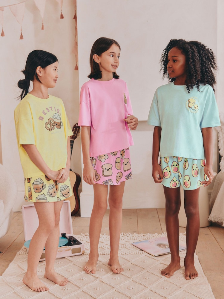 Pink/Blau - Pyjamas 3er-Pack (3-16 Jahre) - Bild 1 von 12 Pink/Blau - Pyjamas 3er-Pack (3-16 Jahre) - Bild 1 von 12