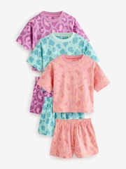 Purple/Orange Pyjamas 3 Pack (3-16yrs) - Image 1 of 7