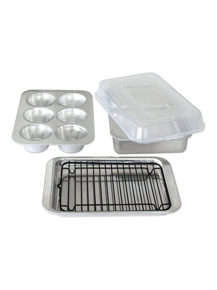 NORDICWARE 5 Piece Silver Compact Grilling and Baking Set - Image 1 of 2