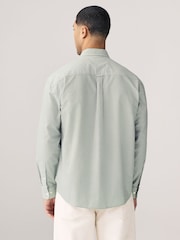 Green Stripe Long Sleeve Oxford 100% Cotton Shirt - Image 2 of 7