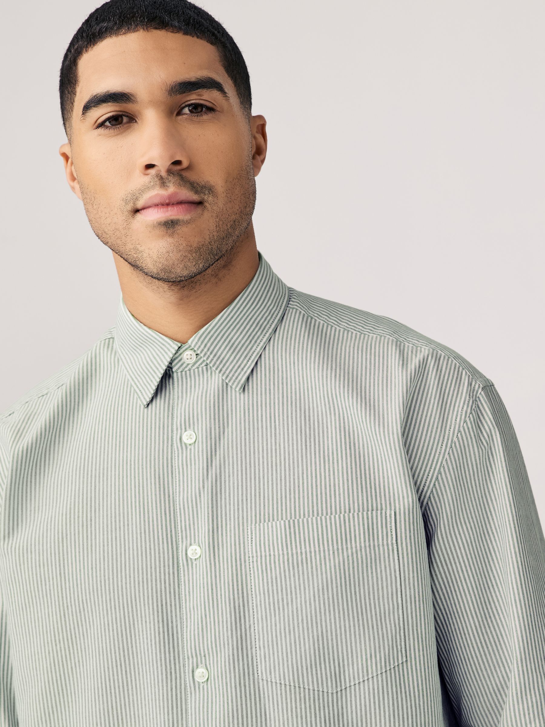 No. 19 Shirt - Green Stripe