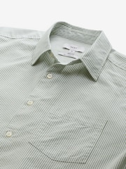 Green Stripe Long Sleeve Oxford 100% Cotton Shirt - Image 7 of 7