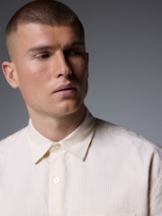 Yellow Stripe Long Sleeve Oxford 100% Cotton Shirt - Image 1 of 7