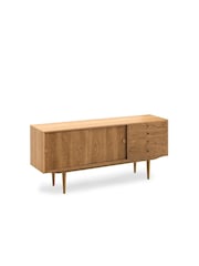 La Redoute Intérieurs Light Natural Wood Quilda Vintage 2 Door 4 Drawer Sideboard - Image 4 of 5