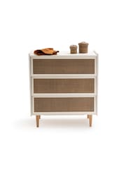 La Redoute Intérieurs Egg Shell Taga Cane Front 3 Drawer Chest of Drawers - Image 1 of 5