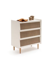 La Redoute Intérieurs Egg Shell Taga Cane Front 3 Drawer Chest of Drawers - Image 3 of 5