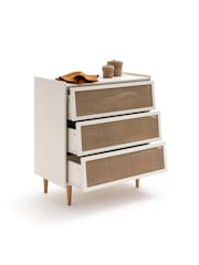 La Redoute Intérieurs Egg Shell Taga Cane Front 3 Drawer Chest of Drawers - Image 4 of 5