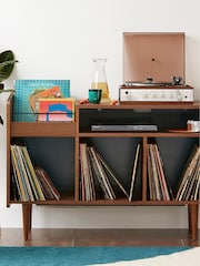 La Redoute Intérieurs Walnut Ronda Walnut Veneer Vintage Vinyl Storage - Image 1 of 5
