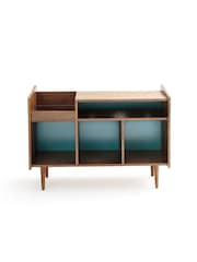 La Redoute Intérieurs Walnut Ronda Walnut Veneer Vintage Vinyl Storage - Image 2 of 5