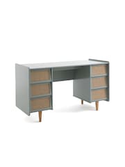 La Redoute Intérieurs Light Khaki Green Taga Double Unit 6 Drawer Desk - Image 4 of 6