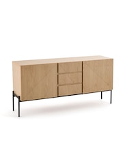La Redoute Intérieurs Oak Lodge 2 Door 3 Drawer Sideboard - Image 3 of 8
