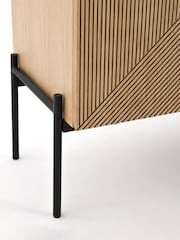 La Redoute Intérieurs Oak Lodge 2 Door 3 Drawer Sideboard - Image 8 of 8
