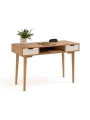 La Redoute Intérieurs White Wood Jimi Vintage Style Desk - Image 2 of 5