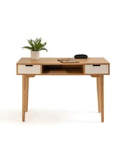 La Redoute Intérieurs White Wood Jimi Vintage Style Desk - Image 3 of 5