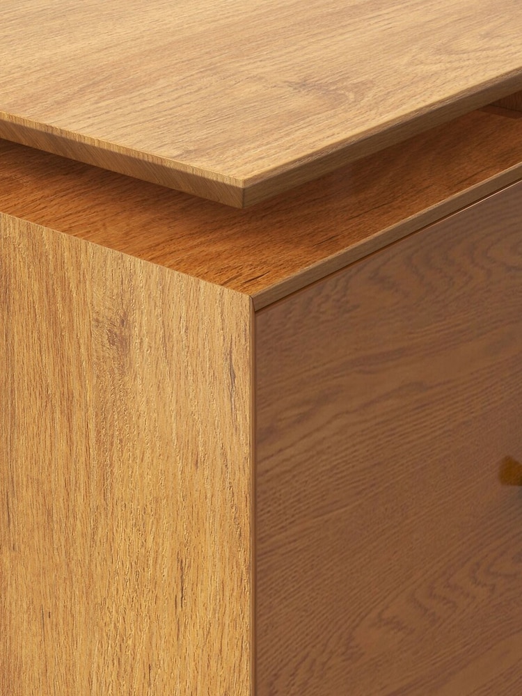 La Redoute Intérieurs Oak Quilda Vintage Large Desk - Image 5 of 5