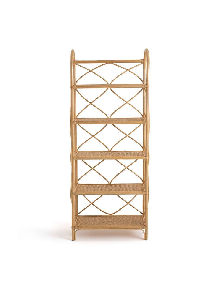 La Redoute Intérieurs Natural Malu Rattan Bookcase with 5 Shelves - Image 1 of 4