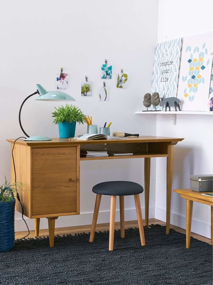 La Redoute Intérieurs Oak Quilda Vintage Standard Desk - Image 1 of 4