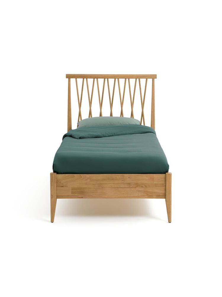 La Redoute Intérieurs Oak Quilda Wooden Bed - Image 1 of 5