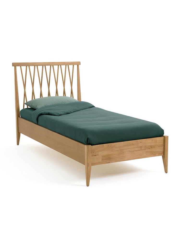 La Redoute Intérieurs Oak Quilda Wooden Bed - Image 2 of 5