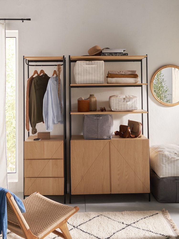 La Redoute Oak Lodge Wardrobe Module 2 Door with Shelves - Image 1 of 7