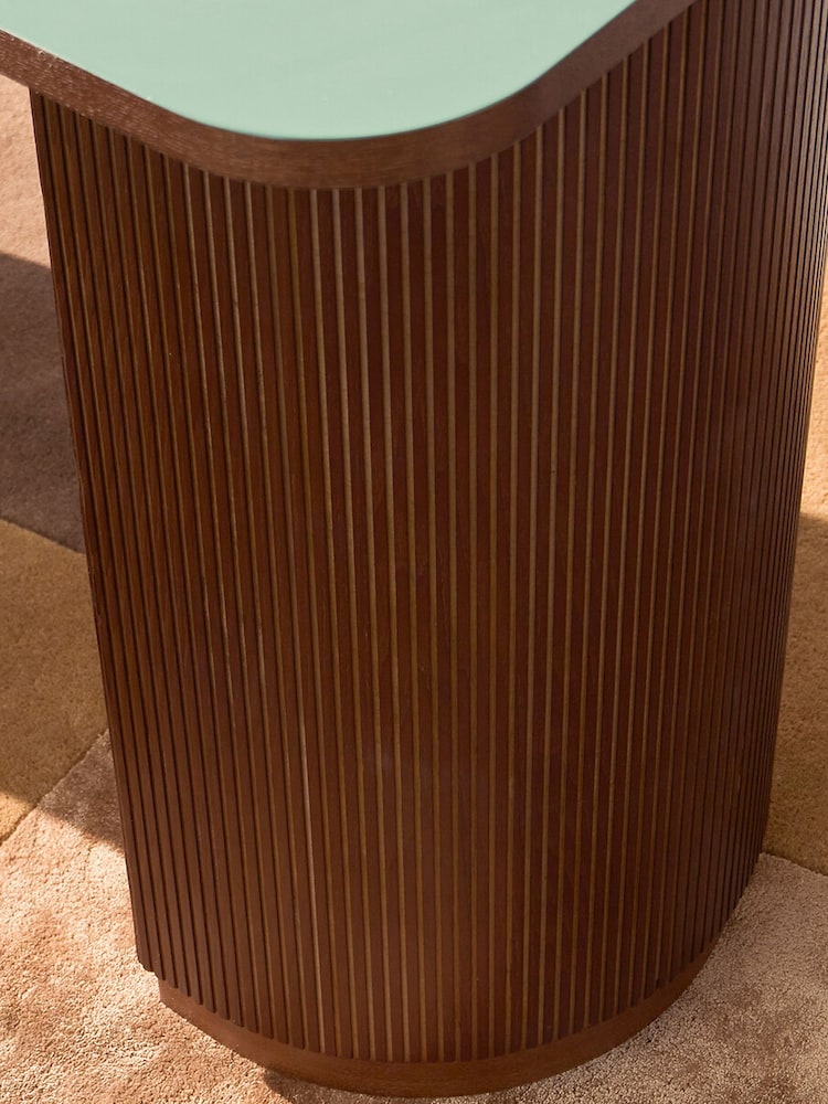 La Redoute Intérieurs Walnut and Green Fratti Desk - Image 7 of 7