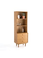 La Redoute Intérieurs Oak Quilda 3 Compartment 3 Drawer Vintage Bookcase - Image 4 of 6
