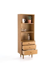 La Redoute Intérieurs Oak Quilda 3 Compartment 3 Drawer Vintage Bookcase - Image 5 of 6