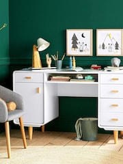 La Redoute Intérieurs White Jimi Double Pedestal Desk - Image 1 of 4