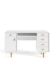 La Redoute Intérieurs White Jimi Double Pedestal Desk - Image 2 of 4