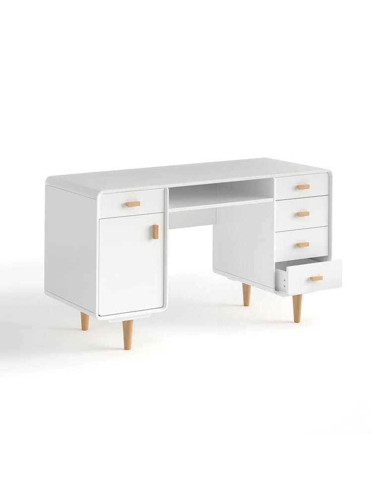 La Redoute Intérieurs White Jimi Double Pedestal Desk - Image 4 of 4