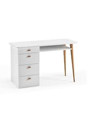 La Redoute Intérieurs White Jimi 4 Drawer Desk - Image 3 of 4
