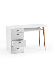 La Redoute Intérieurs White Jimi 4 Drawer Desk - Image 4 of 4
