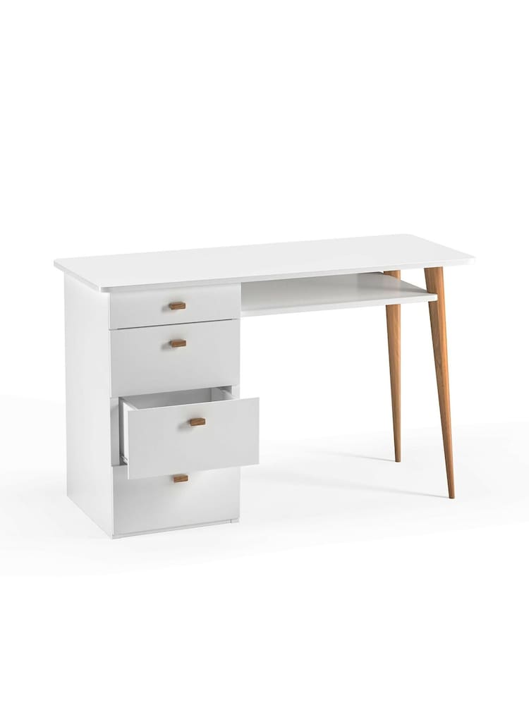 La Redoute Intérieurs White Jimi 4 Drawer Desk - Image 4 of 4