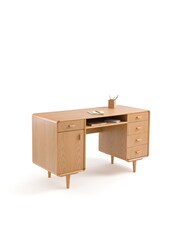 La Redoute Intérieurs Light Wood Jimi Double Pedestal Desk - Image 2 of 6