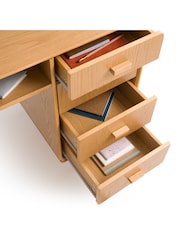 La Redoute Intérieurs Light Wood Jimi Double Pedestal Desk - Image 4 of 6