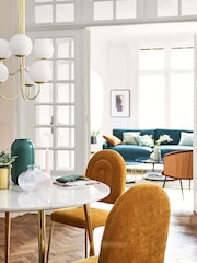 La Redoute Intérieurs White Luxore Marble 4 Seater Dining Table - Image 1 of 6