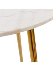 La Redoute Intérieurs White Luxore Marble 4 Seater Dining Table - Image 5 of 6