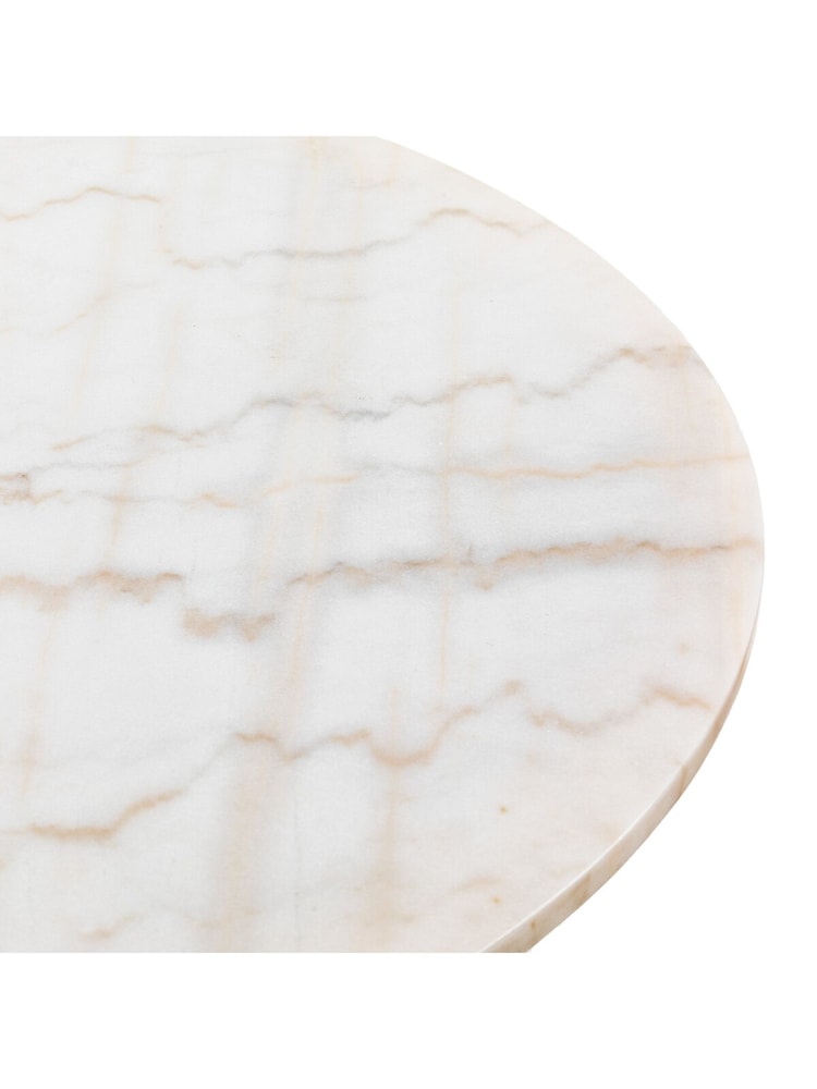 La Redoute Intérieurs White Luxore Marble 4 Seater Dining Table - Image 6 of 6
