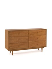 La Redoute Intérieurs Light Oak Quilda Wooden Chest of 6 Drawers - Image 2 of 4