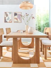 La Redoute Intérieurs Oak Douve Solid Wood 6 to 8 Seater Dining Table - Image 1 of 6