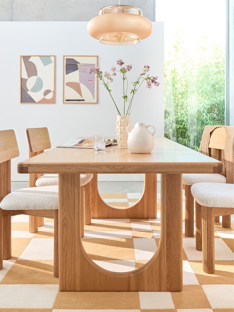 La Redoute Intérieurs Oak Douve Solid Wood 6 to 8 Seater Dining Table - Image 1 of 6