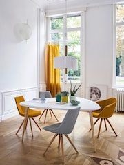 La Redoute Intérieurs White Jimi Retro 6 Seater Dining Table - Image 1 of 5