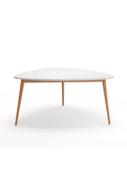 La Redoute Intérieurs White Jimi Retro 6 Seater Dining Table - Image 2 of 5