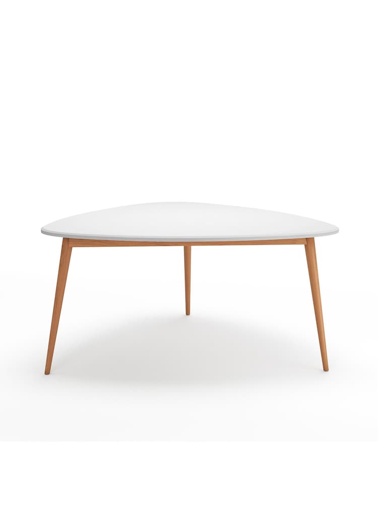 La Redoute Intérieurs White Jimi Retro 6 Seater Dining Table - Image 2 of 5