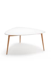 La Redoute Intérieurs White Jimi Retro 6 Seater Dining Table - Image 3 of 5