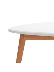 La Redoute Intérieurs White Jimi Retro 6 Seater Dining Table - Image 5 of 5