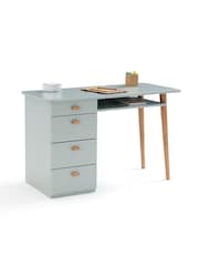 La Redoute Intérieurs Grey Green Jimi 4 Drawer Desk - Image 2 of 4