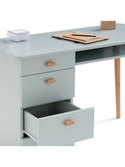 La Redoute Intérieurs Grey Green Jimi 4 Drawer Desk - Image 4 of 4