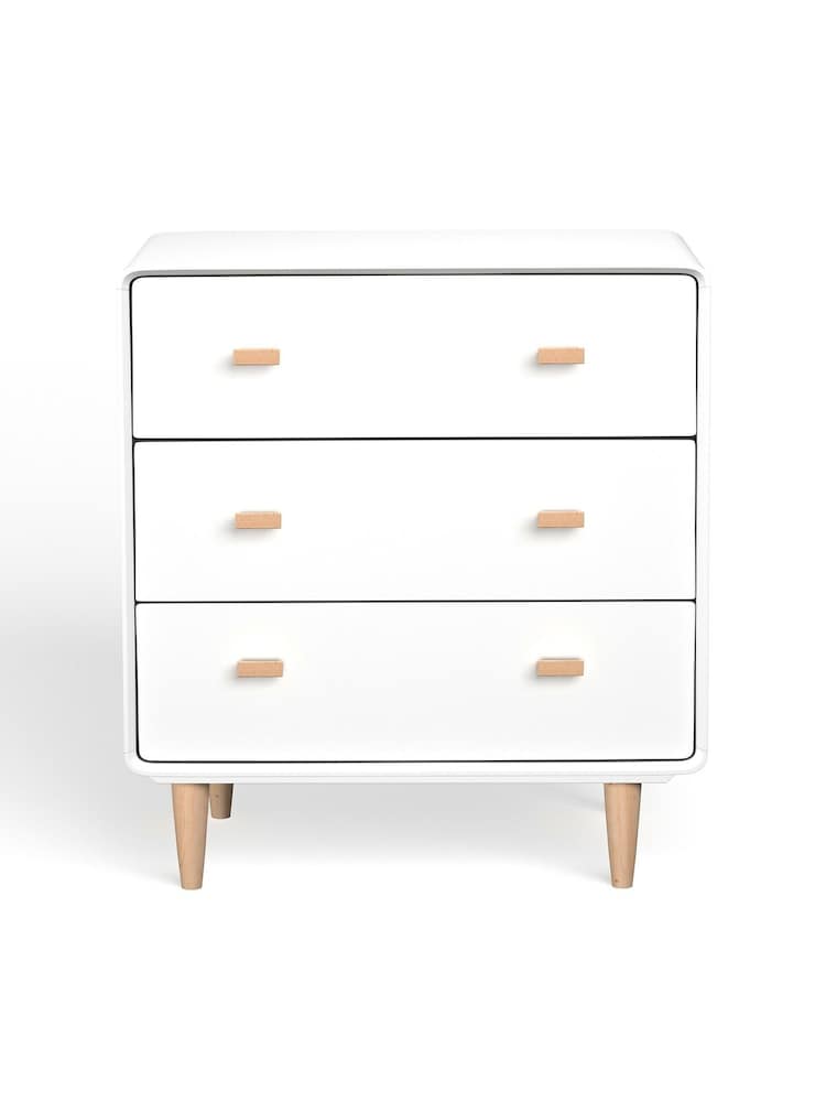 La Redoute Intérieurs White Jimi Chest of 3 Drawer Drawers - Image 1 of 4